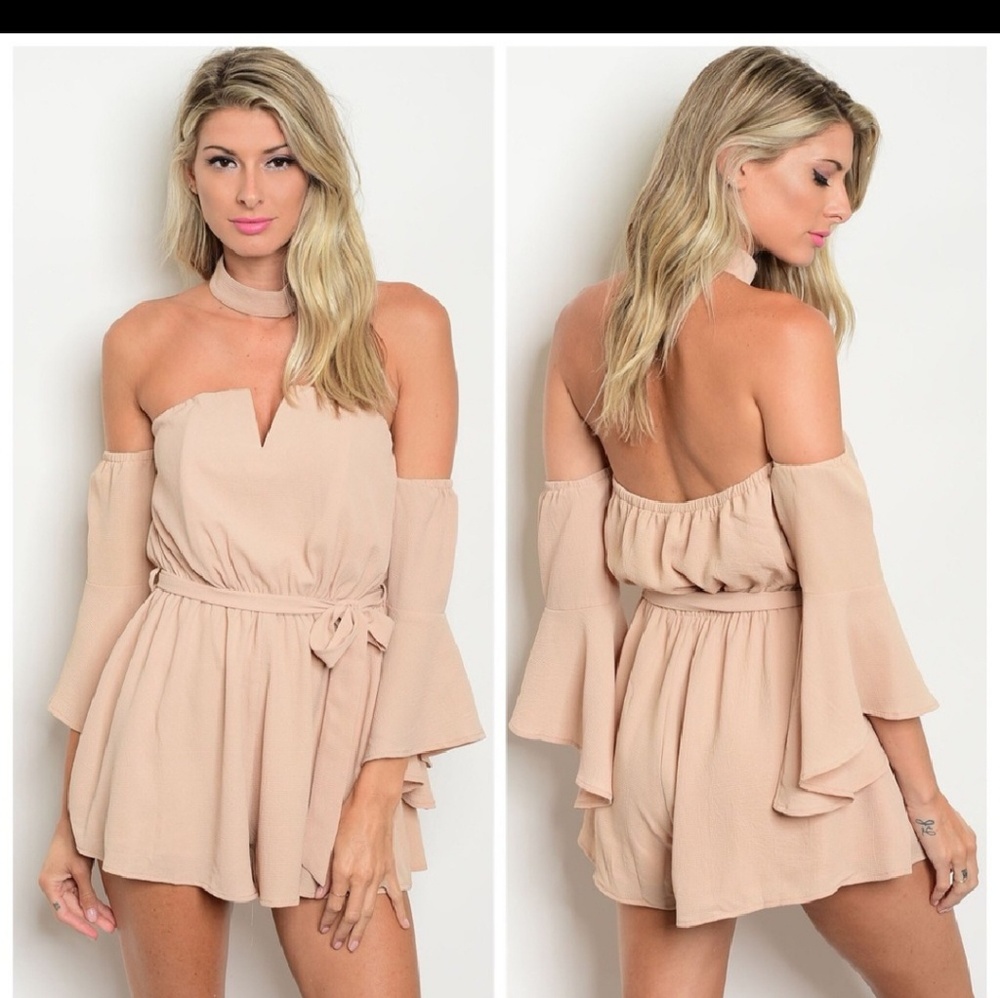 Strapless romper